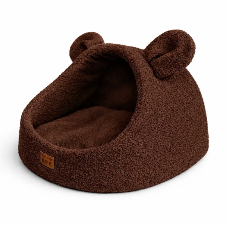 Kukaňa Golden Dog pre psa a mačku s vankúšom – 36 x 38 x 28 cm, hnedá